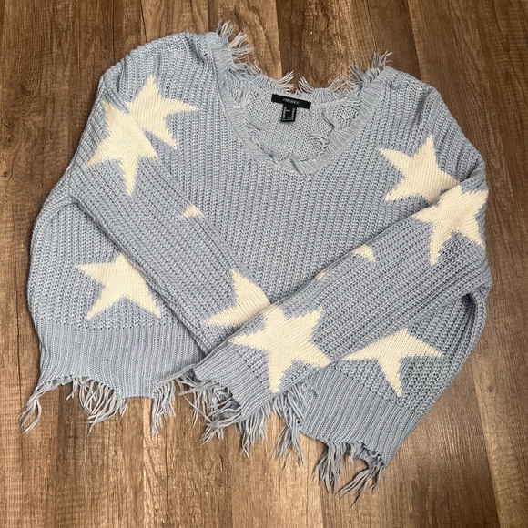 Blue Sweater with Stars - Picture 1 of 4